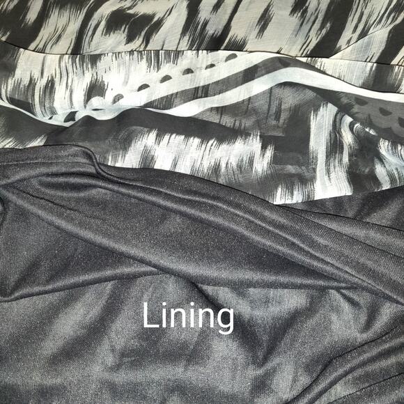 NWT She's Cool Maxi Dress PLUS Sz 3X. Black Gray Sheer Outer Lined Lightweight - Picture 12 of 16